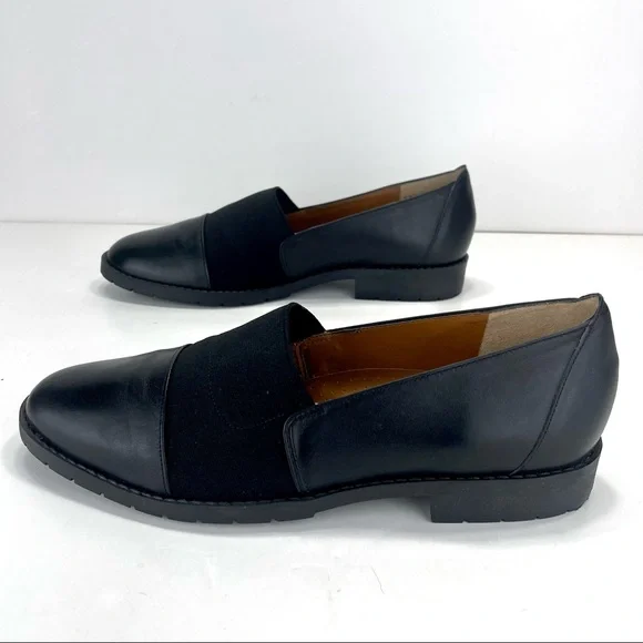 📌SOLD📌 NATURALIZER DUAL ACTION FOAM BLACK LEATHER LOAFERS🆕 - Picture 1 of 14